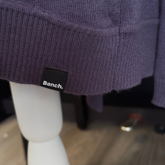 Bench Open Front Long Cardigan Sweater Purple Women’s Size Medium - Picture 3 of 10